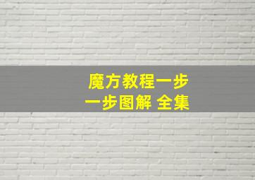 魔方教程一步一步图解 全集